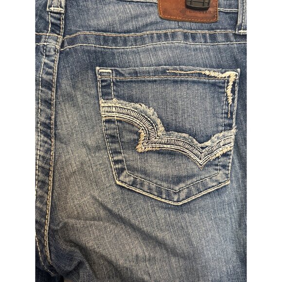 Big Star Legendary Bootcut Jeans Men’s Size 32 Blue Distressed Contrast Stitchin - Picture 3 of 7